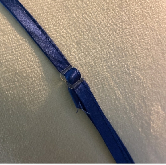 Vintage MED The Lingerie Collection Teddy Nightie Gown Silk Royal Blue M - Picture 9 of 11